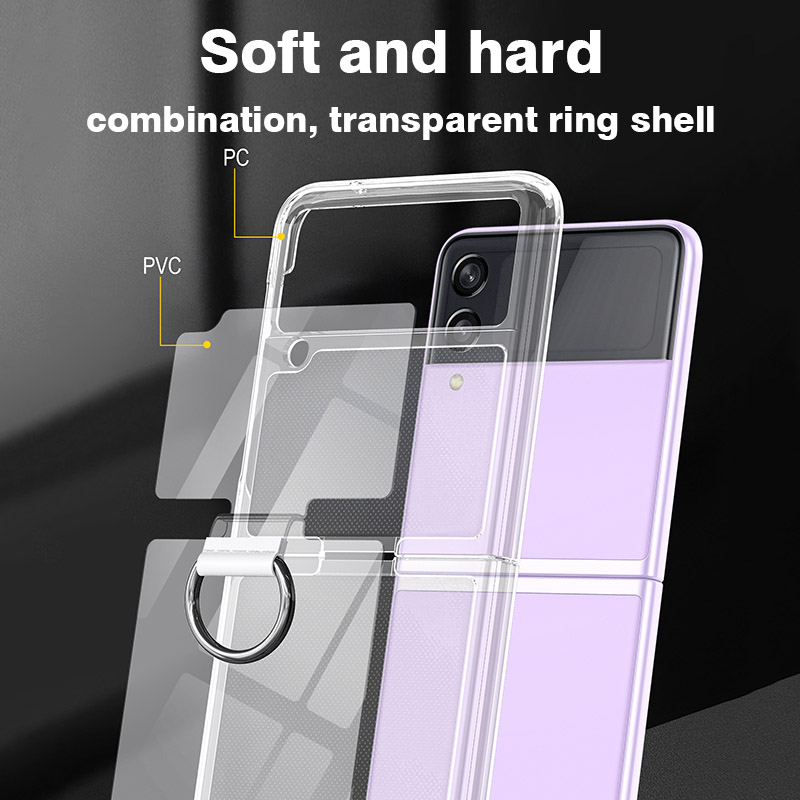 Flip Leather Case - Shockproof Transparent Case For Samsung Galaxy