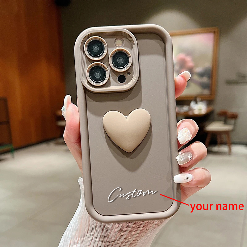 Phone Cases Personalised - Personalized Custom Name Cute Love Heart