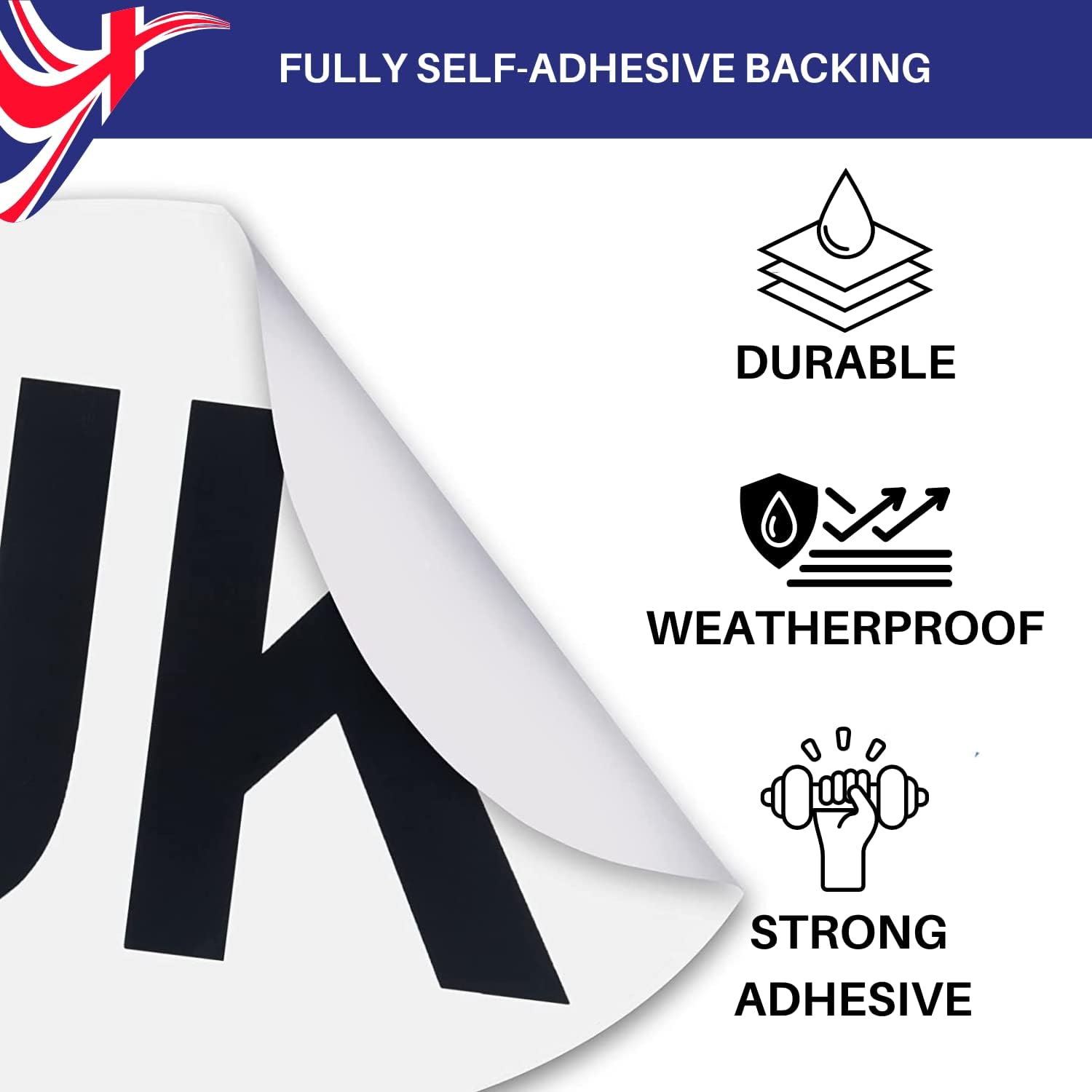 Phone Cases Uk - UK Reflective Car Stickers Universal Head