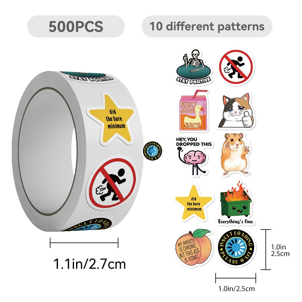 500pcs Funny Emotion Meme Stic - Phone Cases Kids recension och pris