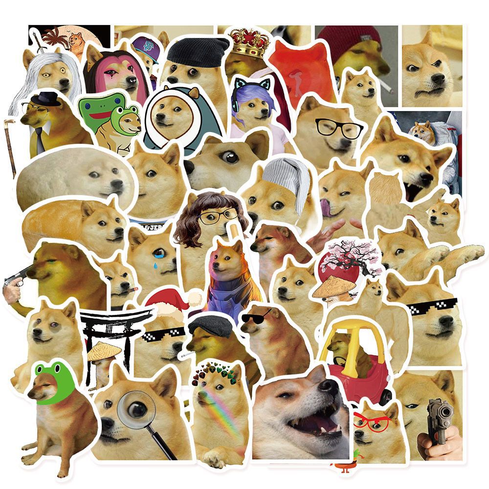 50Pcs Funny Doge MEME Stickers - Phone Cases Kids recension och pris