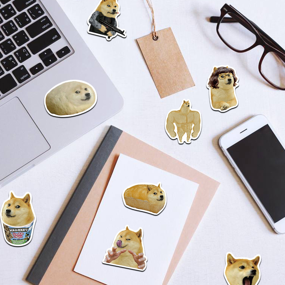 50Pcs Funny Doge MEME Stickers - Phone Cases Kids recension och pris