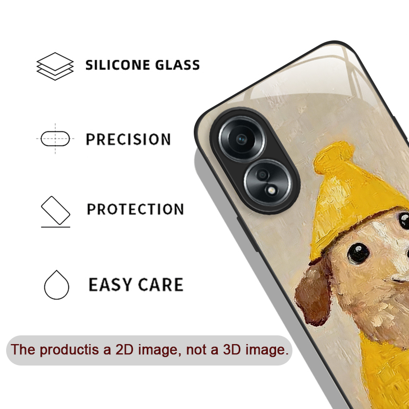 Oil Painting Yellow Dog Black  - Phone Cases Yellow recension och pris