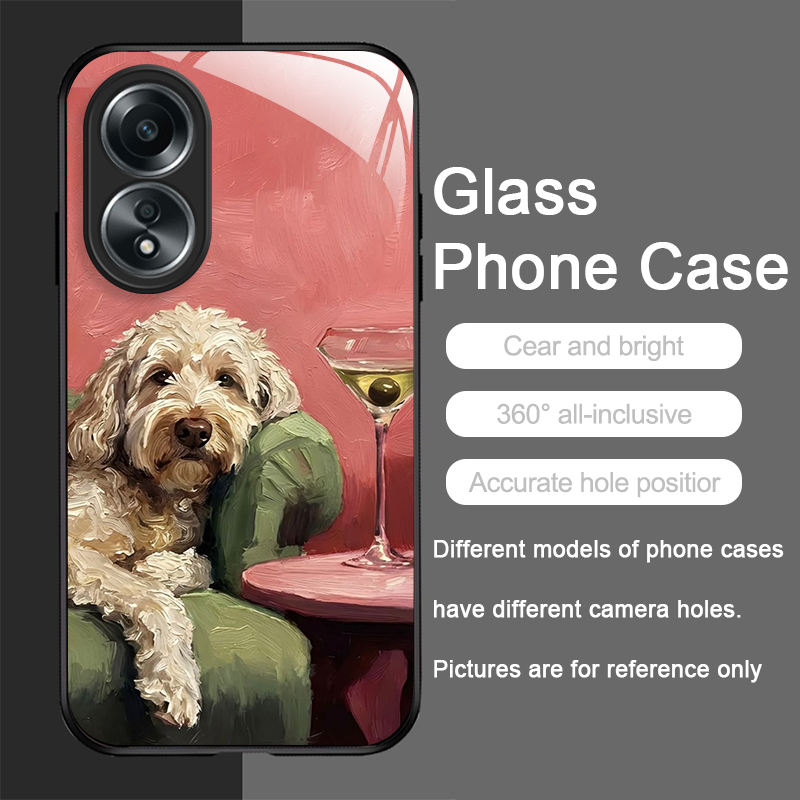 Oil Painting Yellow Dog Black  - Phone Cases Yellow recension och pris