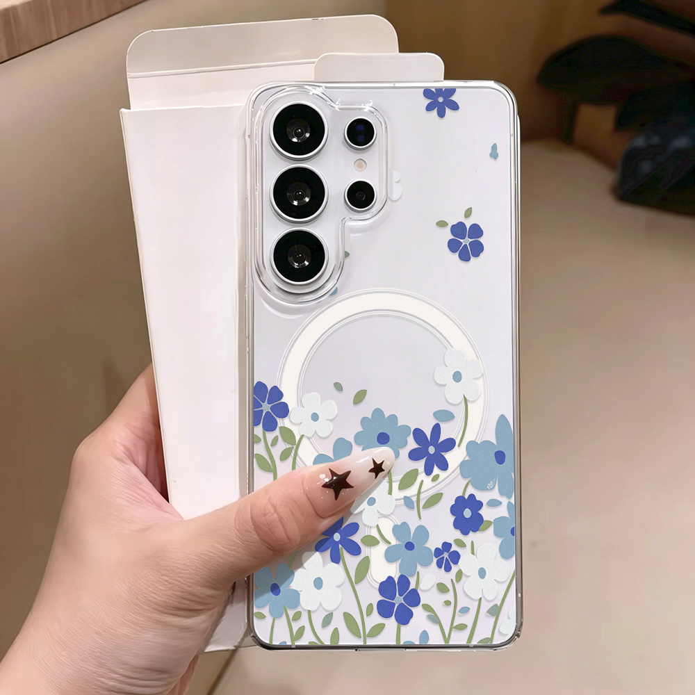 Blue Flower Magnetic Phone Cas - Phone Cases Quality recension och pris