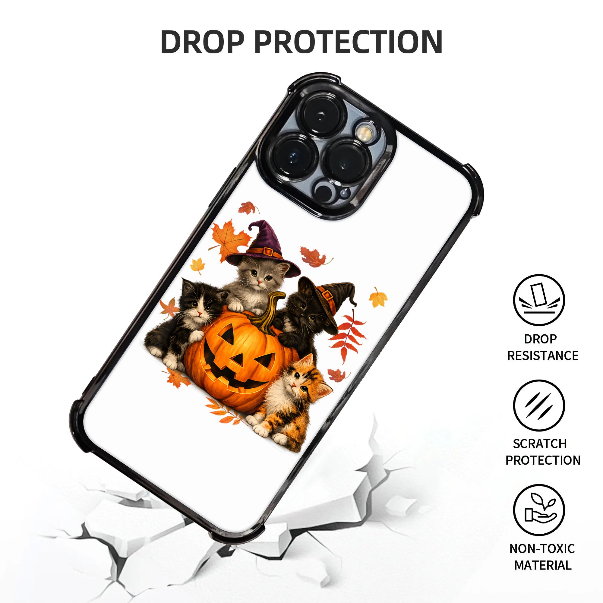 Halloween Cute Cats Pumpkin Sp - Phone Cases Kids recension och pris