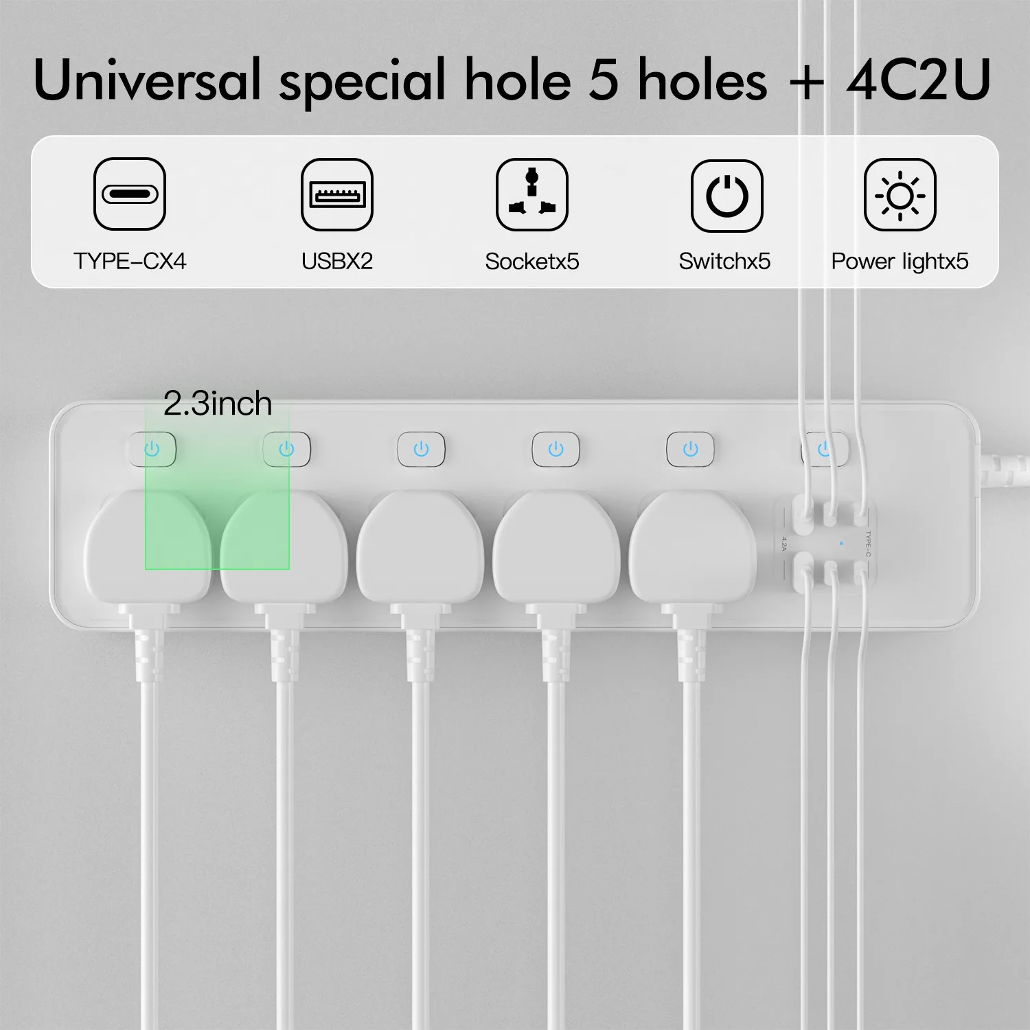 Universal Power Strip Extensio - Phone Cases Uk recension och pris