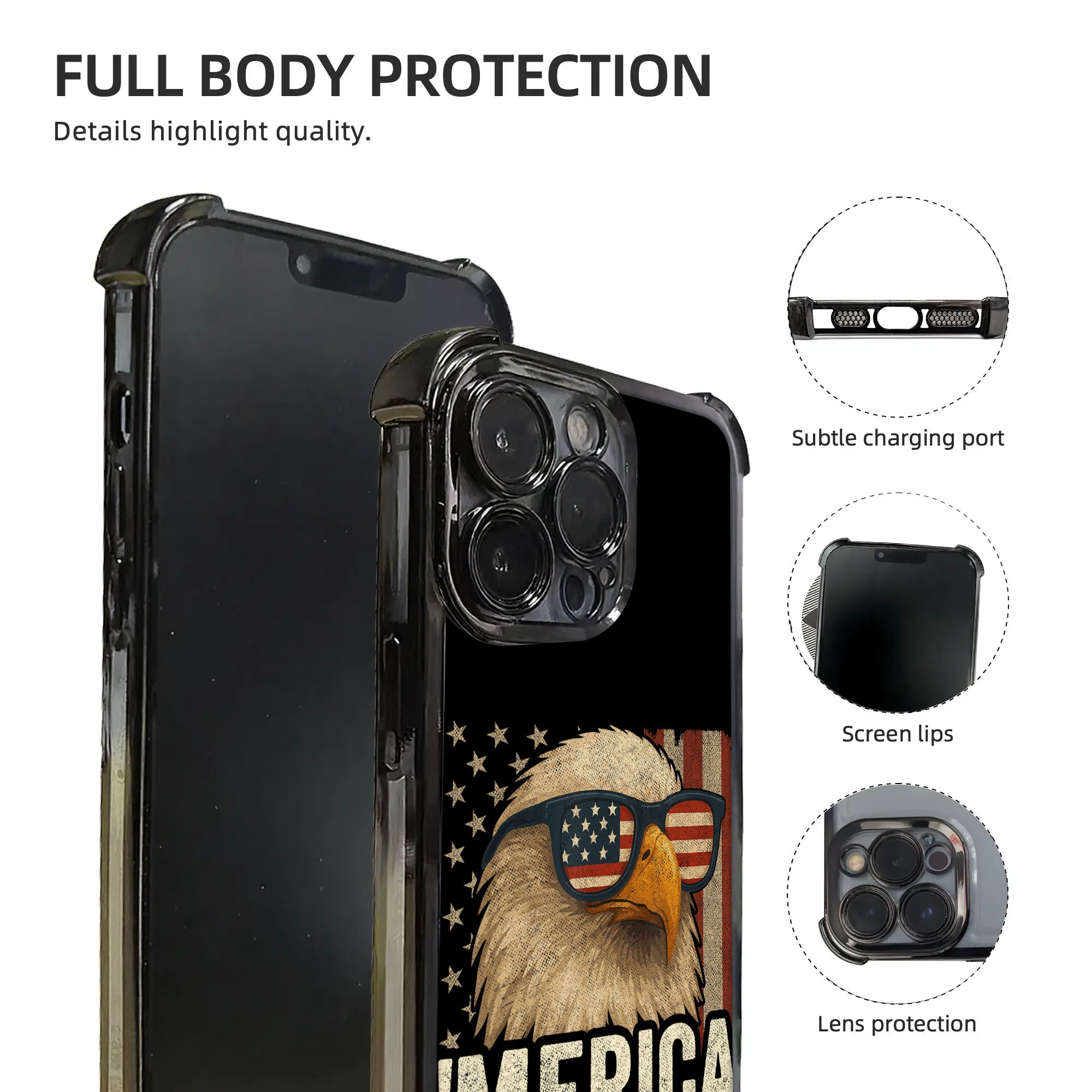 American Flag Patriotic Bald E - Phone Cases Usa recension och pris