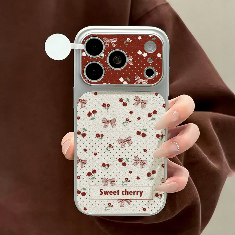 Sweet Cherry Bow Leather Phone - Phone Cases Quality recension och pris