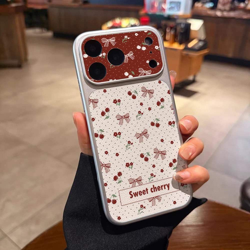 Sweet Cherry Bow Leather Phone - Phone Cases Quality recension och pris