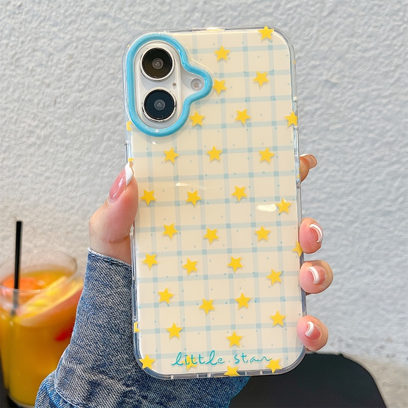 Yellow Star Checkered Pattern  - Phone Cases Yellow recension och pris
