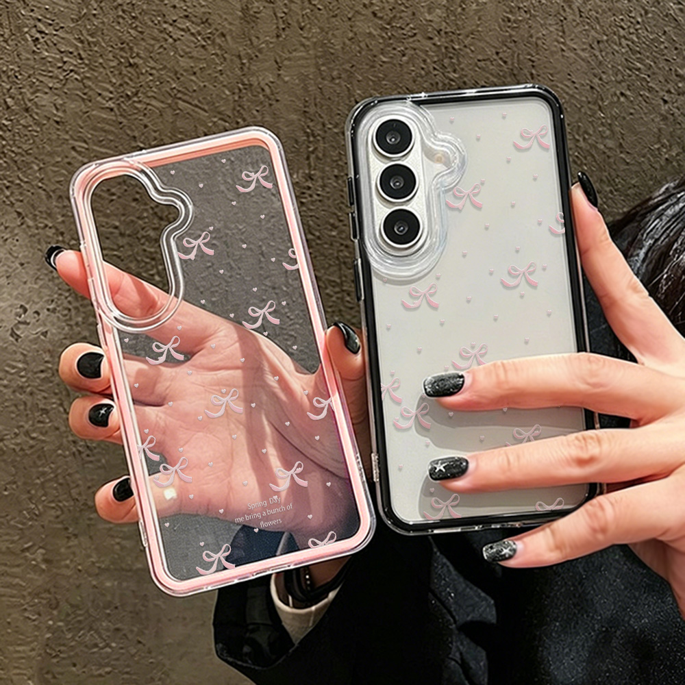 Cute Pink Bow Soft Phone Case  - Phone Cases Quality recension och pris