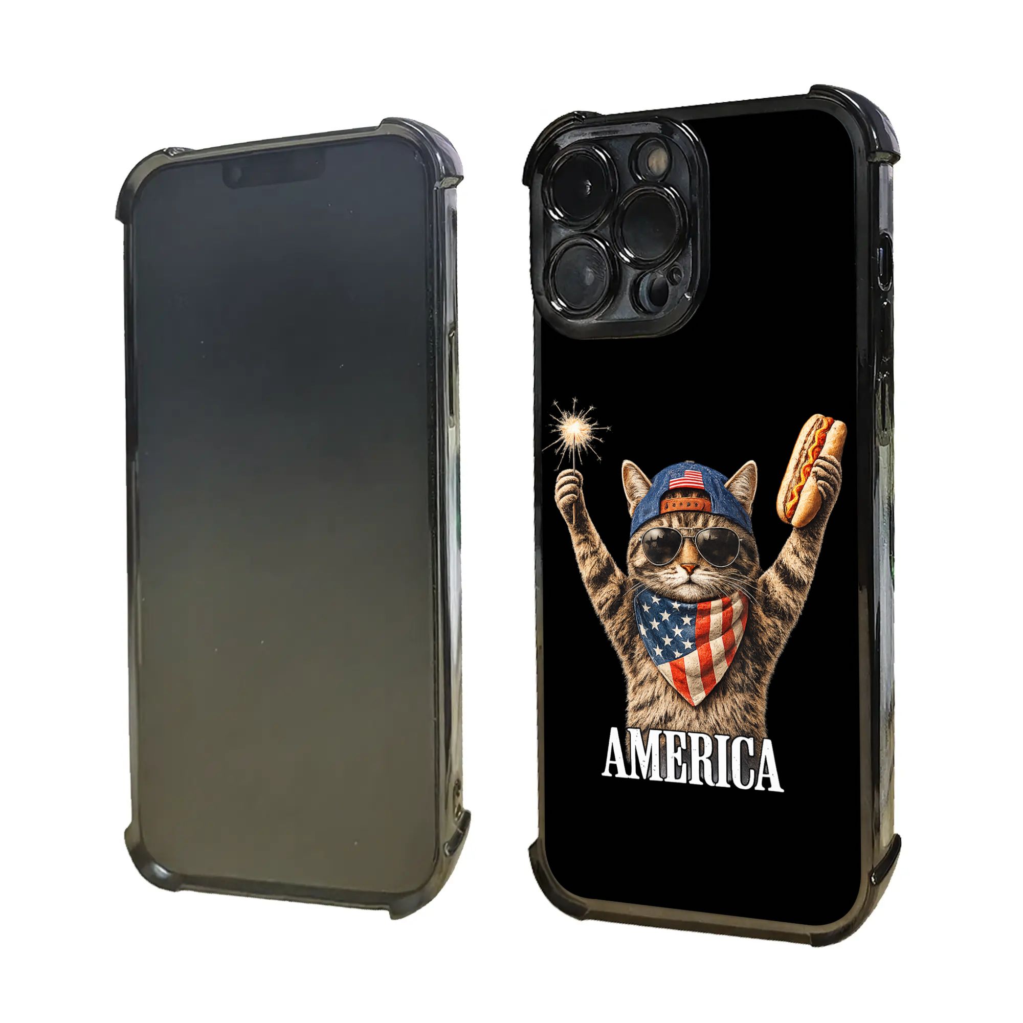 Cute America Cat Firework USA  - Phone Cases Usa recension och pris