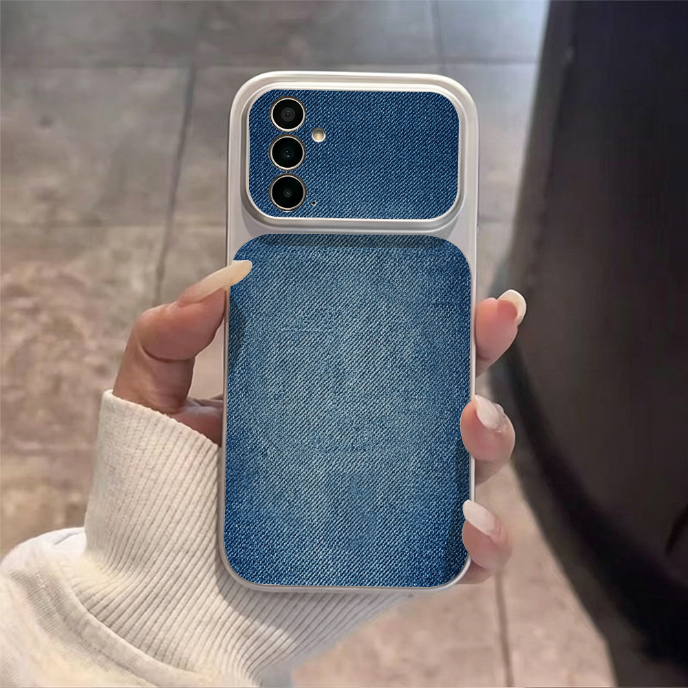 Retro Blue Denim PU Leather Ph - Phone Cases Quality recension och pris