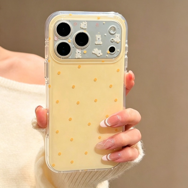 Fashion Cute Yellow Polka Dot  - Phone Cases Yellow recension och pris