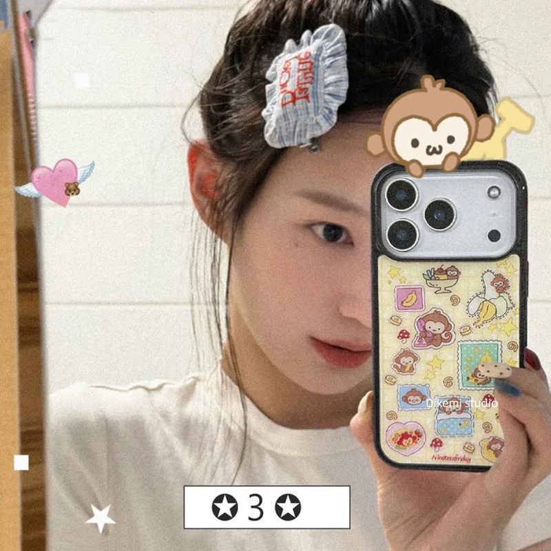 Korean Ins Blue Yellow Monkey  - Phone Cases Yellow recension och pris